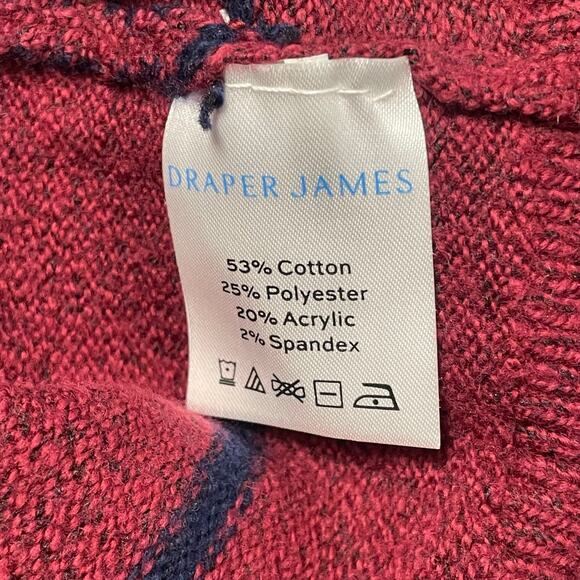NWT Draper James Varsity Cardigan Burgundy Navy Striped Womens Plus Size XXL - Picture 7 of 7